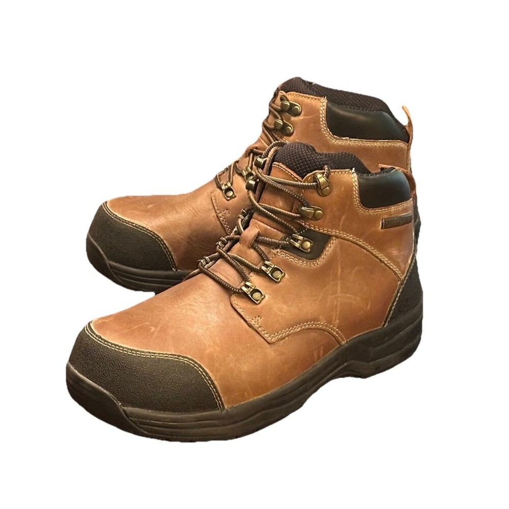 Orthofeet Mens 9.5 EEEE Hands Free Safety Composite Toe Extra Wide Work Boots